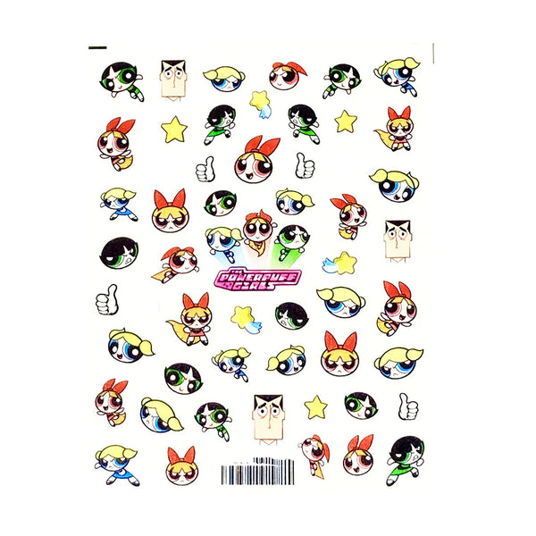 Ultra İnce Tırnak Çıkartması Powerpuff Girls takma tırnak çıkartması, tırnak çıkartmaları, tırnak çıkartması, tırnak sticker, tırnak sticker yapıştırma 50-100 Adet