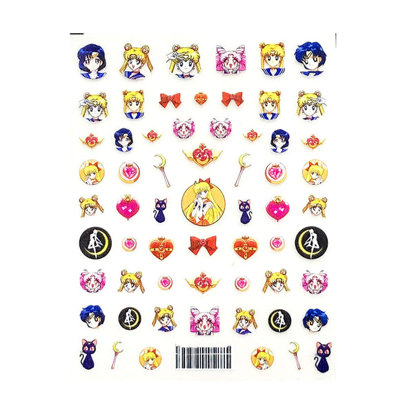 Ultra İnce Tırnak Çıkartması Sailor Moon takma tırnak çıkartması, tırnak çıkartmaları, tırnak çıkartması, tırnak sticker, tırnak sticker yapıştırma 50-100 Adet